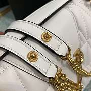 Versace Virtus Quilted Shoulder Bag White DBFG985 24x9x16.5cm - 2