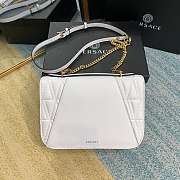 Versace Virtus Quilted Shoulder Bag White DBFG985 24x9x16.5cm - 5