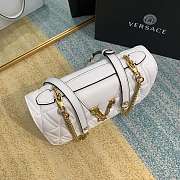 Versace Virtus Quilted Shoulder Bag White DBFG985 24x9x16.5cm - 6
