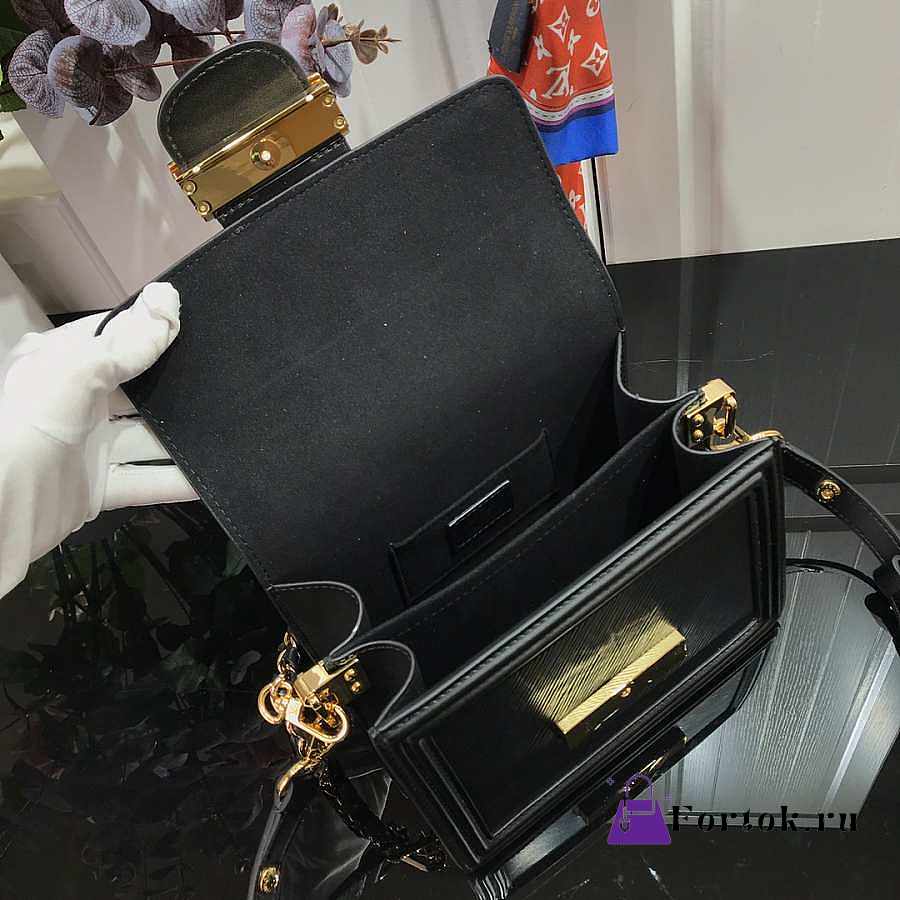 LOUIS VUITTON Mini Dauphine Epi Leather Black Shoulder Handbag M55964