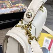 Dolce Gabbana DG Amore Bag In Calfskin Leather White BB6675 27x8x18cm - 2