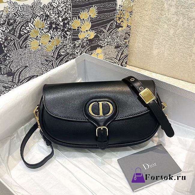 Dior Bobby East West Smooth Leather Black M9327 21x5x12cm - 1