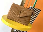 Ysl Loulou Small Bag In Y-Quilted Suede Cinnamon 4946991 25x17x9cm - 1