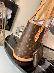 Louis Vuitton Bucket PM 23 Shoulder Tote Bag Monogram Canvas Brown M42238 23x15x26cm - 5