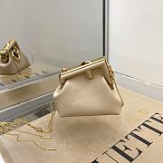 Fendi Nano First Charm Nappa Leather Light Beige 7AS051 11.5x5.5x10cm - 1