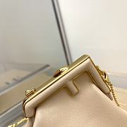 Fendi Nano First Charm Nappa Leather Light Beige 7AS051 11.5x5.5x10cm - 6