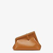 Fendi Small First Leather Bag Brown 8BP129ABVE 26×18×9.5cm - 1