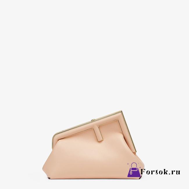 Fendi Small First Leather Bag Pink 8BP129ABVE 26×18×9.5cm - 1