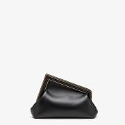 Fendi Small First Leather Bag Black 8BP129ABVE 26×18×9.5cm - 5