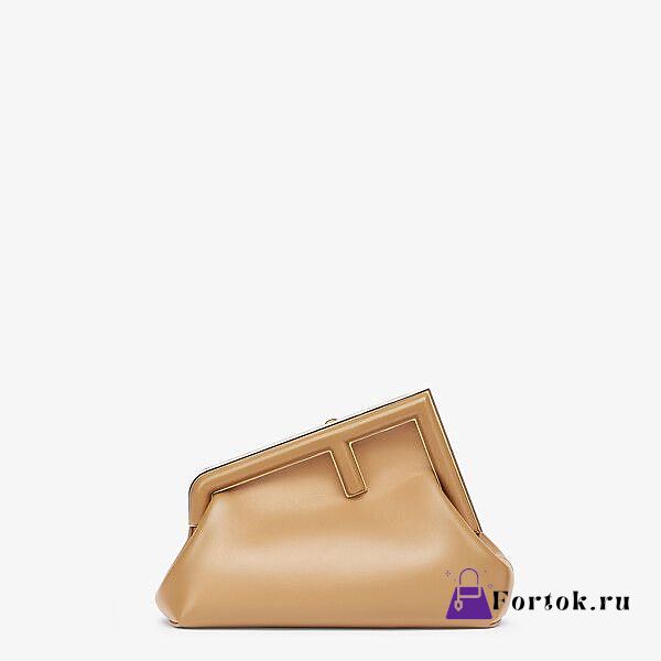 Fendi Small First Leather Bag Beige 8BP129ABVE 26×18×9.5cm - 1