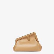 Fendi Small First Leather Bag Beige 8BP129ABVE 26×18×9.5cm - 1