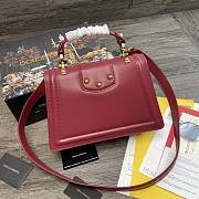 Dolce Gabbana DG Amore Bag In Calfskin Leather Burgundy BB6675 27x8x18cm - 4