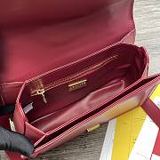 Dolce Gabbana DG Amore Bag In Calfskin Leather Burgundy BB6675 27x8x18cm - 3