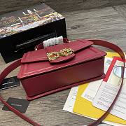Dolce Gabbana DG Amore Bag In Calfskin Leather Burgundy BB6675 27x8x18cm - 2
