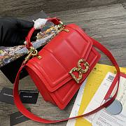 Dolce Gabbana DG Amore Bag In Calfskin Leather Red BB6675 27x8x18cm - 3
