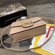 Dolce Gabbana DG Amore Bag In Calfskin Leather Creme BB6675 27x8x18cm - 6