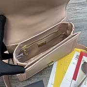 Dolce Gabbana DG Amore Bag In Calfskin Leather Creme BB6675 27x8x18cm - 5