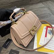 Dolce Gabbana DG Amore Bag In Calfskin Leather Creme BB6675 27x8x18cm - 4