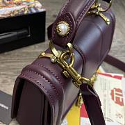 Dolce Gabbana DG Amore Bag In Calfskin Leather Purple BB6675 27x8x18cm - 6