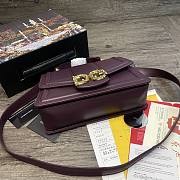Dolce Gabbana DG Amore Bag In Calfskin Leather Purple BB6675 27x8x18cm - 4
