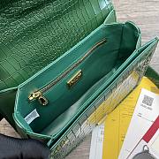 Dolce Gabbana DG Amore Bag In Crocodile Leather Green BB6675 27x8x18cm - 2