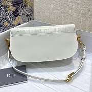 Dior Bobby East West Smooth Leather White M9327 21x5x12cm - 5