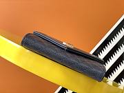 Ysl Small Monogram Envelope Walltet Grained Leather Dark Blue 651026 13.5x9.5x3cm - 6