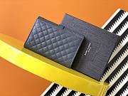 Ysl Small Monogram Envelope Walltet Grained Leather Dark Blue 651026 13.5x9.5x3cm - 5