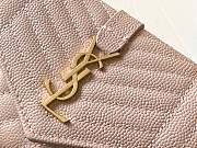 Ysl Small Monogram Envelope Walltet Grained Leather Pink 651026 13.5x9.5x3cm - 5