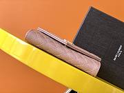 Ysl Small Monogram Envelope Walltet Grained Leather Pink 651026 13.5x9.5x3cm - 4