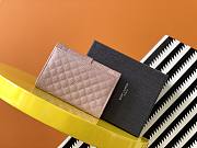 Ysl Small Monogram Envelope Walltet Grained Leather Pink 651026 13.5x9.5x3cm - 2