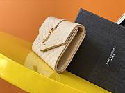 Ysl Small Monogram Envelope Walltet Grained Leather Ligth Beige 651026 13.5x9.5x3cm - 4