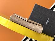 Ysl Small Monogram Envelope Walltet Grained Leather Ligth Beige 651026 13.5x9.5x3cm - 2
