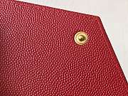 Ysl Small Monogram Envelope Walltet Grained Leather Red 651026 13.5x9.5x3cm - 4