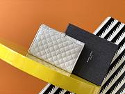 Ysl Small Monogram Envelope Walltet Grained Leather White 651026 13.5x9.5x3cm - 5