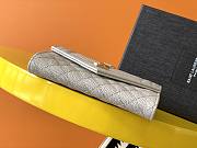 Ysl Small Monogram Envelope Walltet Grained Leather White 651026 13.5x9.5x3cm - 3