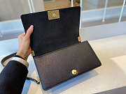 Chanel Boy Bag Grained Calfskin Golden Metal Black A67086 25cm - 6