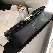 Chanel Medium Boy Bag Chevron Gold-tone Metal Grained Leather Black A67086 25cm - 2