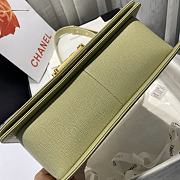 Chanel Medium Boy Bag Classic Gold-tone Metal Grained Leather Olive Green A67086 25cm - 4