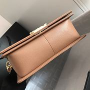 Chanel Medium Boy Bag Classic Gold-tone Metal Grained Leather Beige A67086 25cm - 5