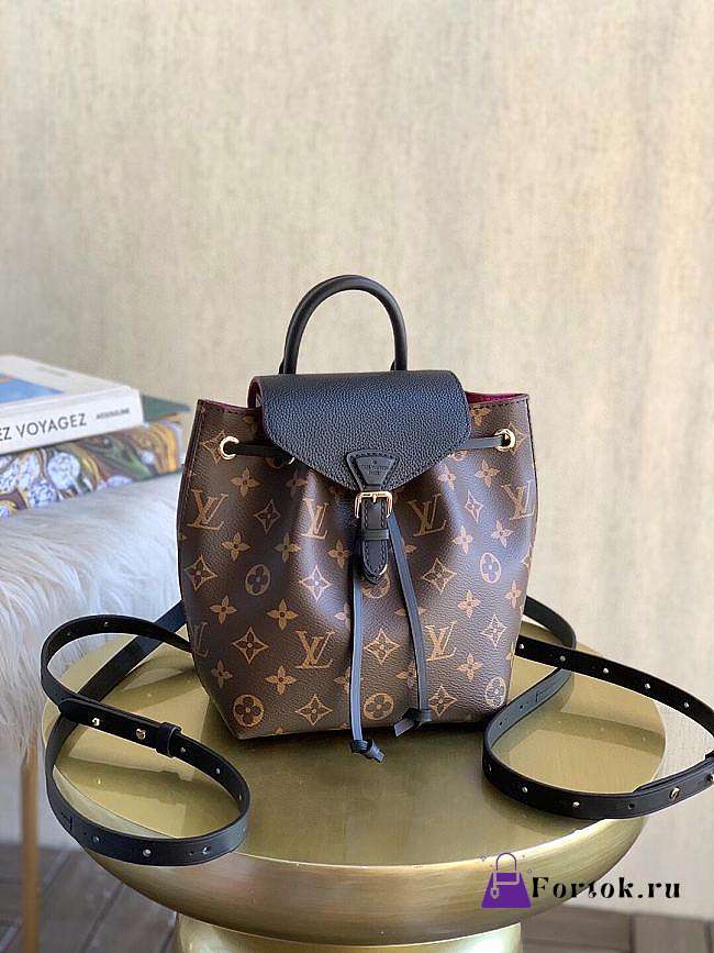 Louis Vuitton Montsouris Backpack Canvas Black M45410 17x20x10.5cm - 1
