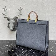 Fendi Large Sunshine Flannel Shopper Bag Gray 8BH372 40.5x21.5x35cm - 6