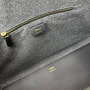 Fendi Large Sunshine Flannel Shopper Bag Gray 8BH372 40.5x21.5x35cm - 4