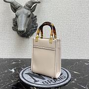 Fendi Mini Sunshine Leather Shopper Bag Light Pink 8BS051 13x18x6.5cm - 4