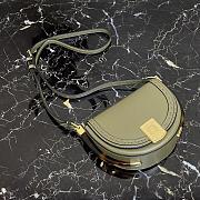 Fendi Moonlight Leather Bag Green 8BT346 21x9x14cm - 5