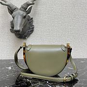 Fendi Moonlight Leather Bag Green 8BT346 21x9x14cm - 3