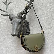 Fendi Moonlight Leather Bag Green 8BT346 21x9x14cm - 2