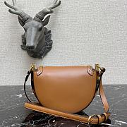 Fendi Moonlight Leather Bag Brown 8BT346 21x9x14cm - 2