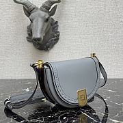 Fendi Moonlight Leather Bag Gray 8BT346 21x9x14cm - 5