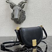 Fendi Moonlight Leather Bag Black 8BT346 21x9x14cm - 3